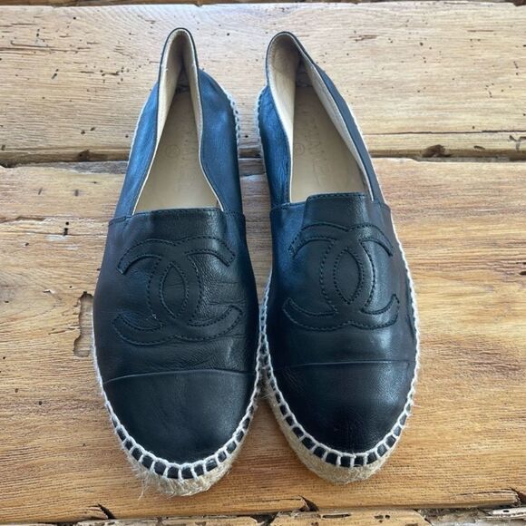 CHANEL Lambskin CC Espadrilles black - Picture 1 of 12